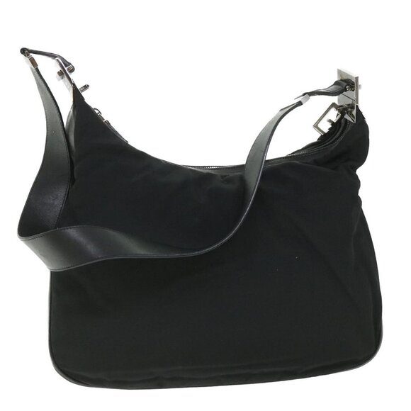 GUCCI Shoulder Bag Canvas Leather Black Auth - Picture 2 of 16